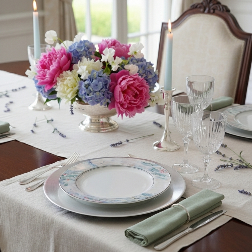 Mikasa‎ CAk01 MONET Maxima 10.75" Floral Dinnerware Set of 6